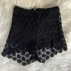Crochet high waisted shorts y2k